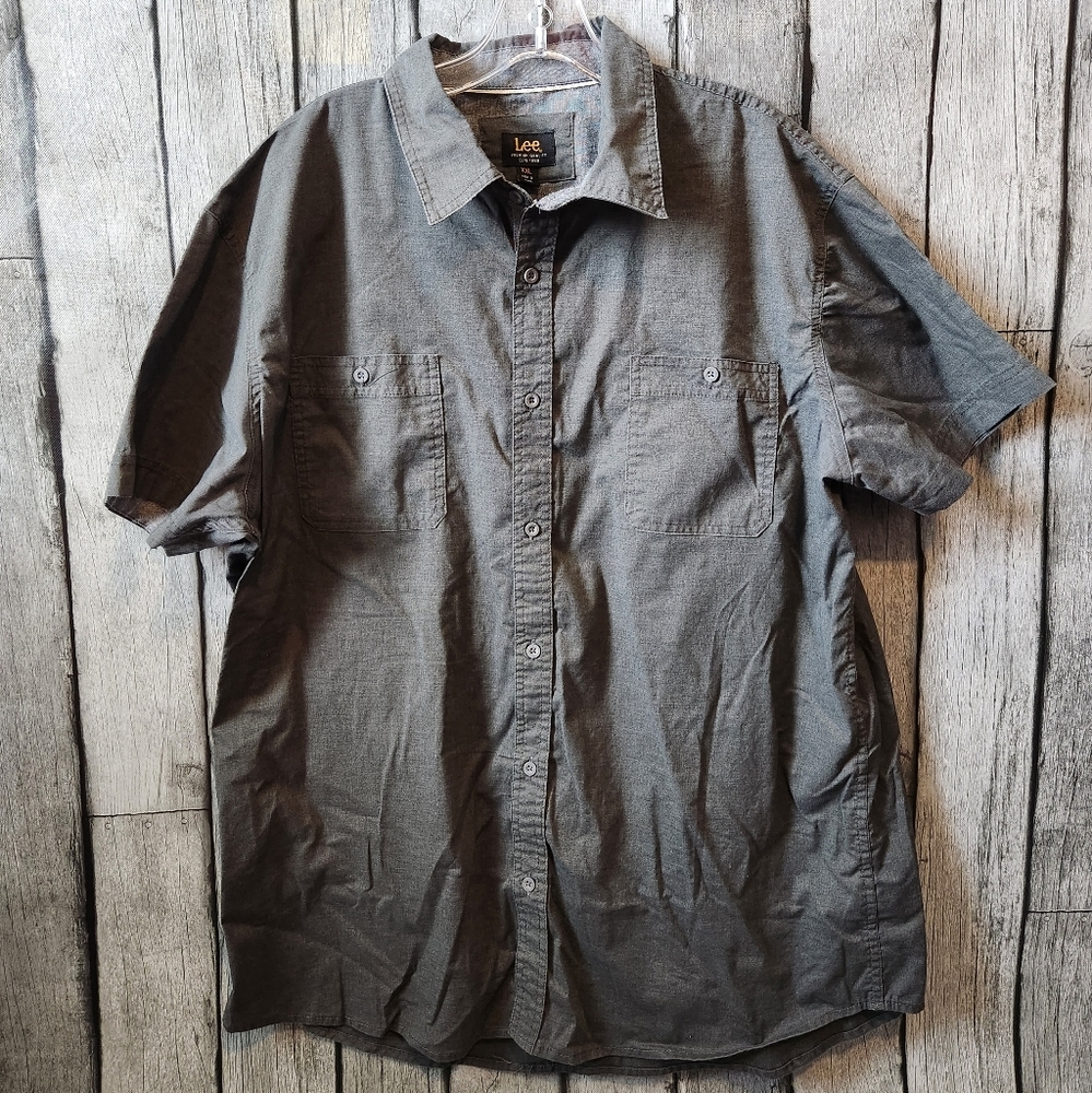 Charcoal Gray Button Down Shirt by Lees